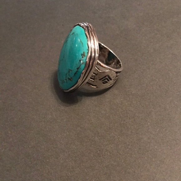 SILPADA 🌟SIZE 8🌟Silver & Tumbled Turquoise Ring - Picture 3 of 8